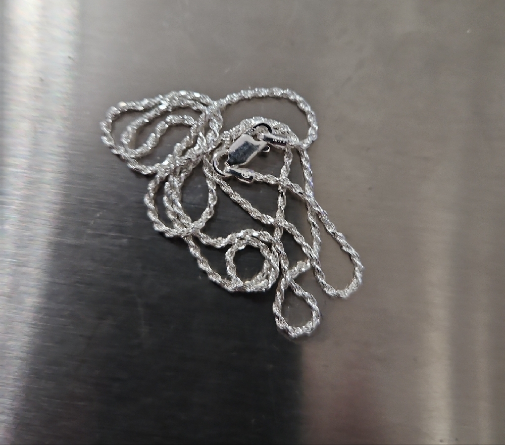 925 Solid Silver Rope Necklace - image 6